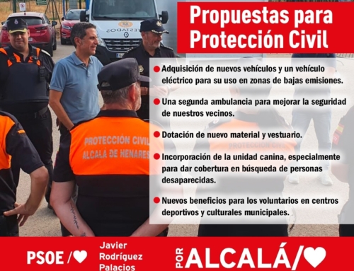 El PSOE apuesta por dotar a Protección Civil de más medios, vehículos y herramientas