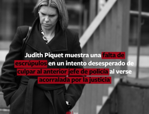 La alcaldesa de Alcalá y presidenta de la FMM, Judith Piquet, declaró en calidad de investigada en el Juzgado número 2 de Alcalá por un delito de infidelidad en la custodia de documentos