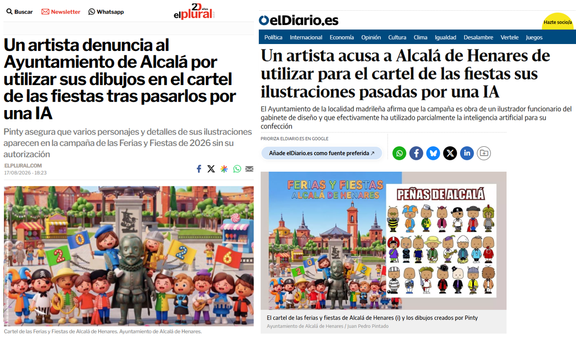 El PSOE exige a PP y Vox que rectifiquen tras una nueva polémica por el uso de IA y aprueben un protocolo que proteja la creación artística